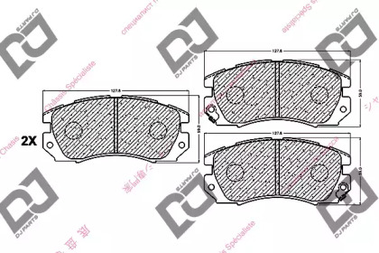 Комплект тормозных колодок BP1061 DJ PARTS